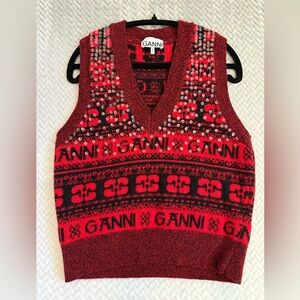 Ganni sequin wool vest